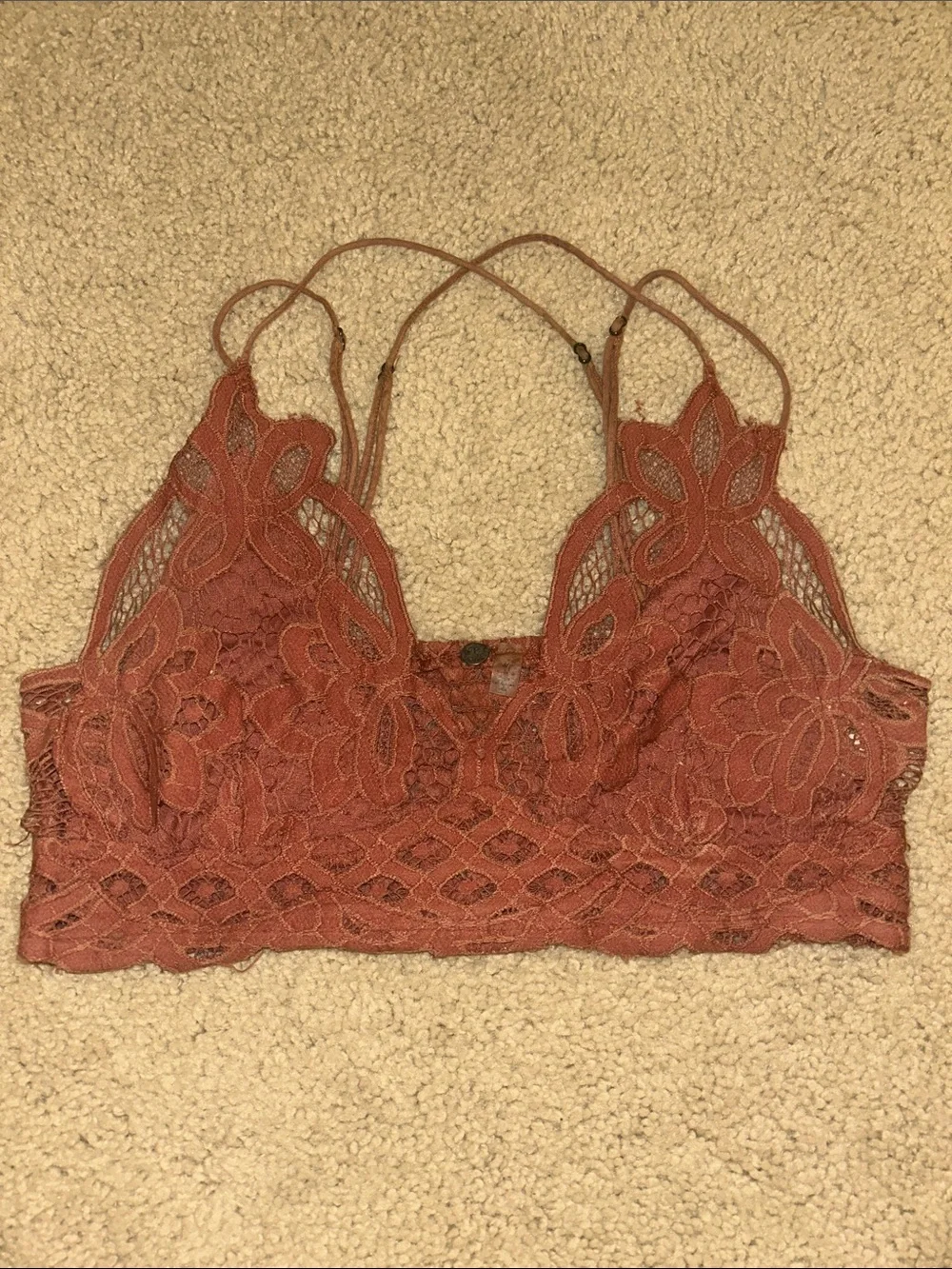 Burnt Orange Free People Adella Bralette